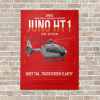 Thumbnail for Airbus H135 Juno HT1 vertical canvas print - no frame - red background