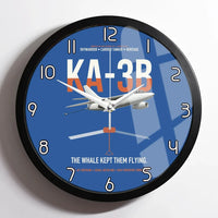 Thumbnail for KA-3B Skywarrior design on blue framed wall clock