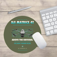 Thumbnail for DJI Matrice 4T design on green army round mouse pad