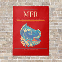 Thumbnail for Rogue Valley International–Medford Airport MFR vertical canvas print - no frame - red background