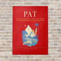 Thumbnail for Jay Prakash Narayan International Airport PAT vertical canvas print - no frame - red background