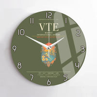 Thumbnail for Wattay International Airport Vientiane VTE Wall-Clock No-Frame - Green Army