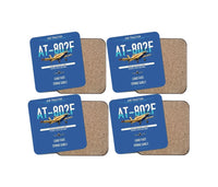 Thumbnail for Air Tractor AT-802F design on blue 4 pieces set coaster