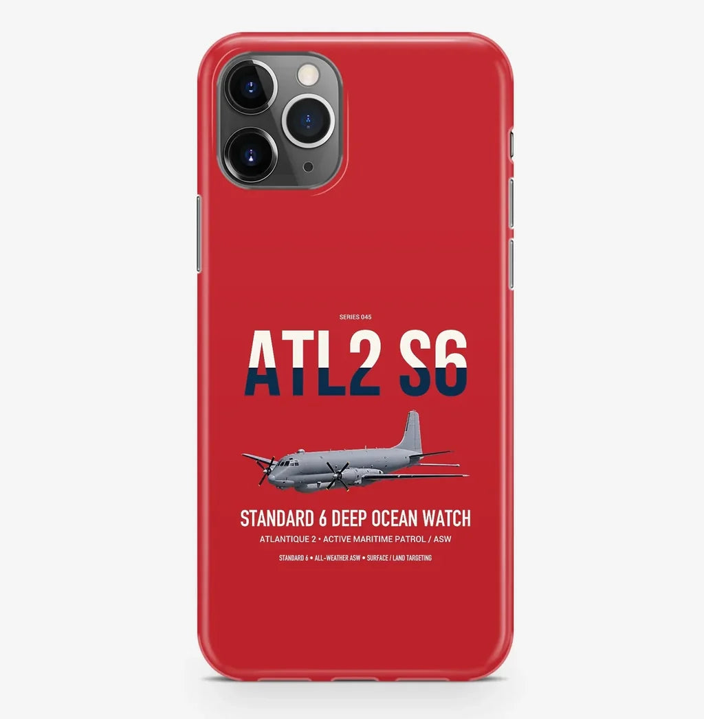 Atlantique 2 Standard 6 design on red magsafe iphone case, for iPhone Pro Max