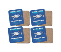 Thumbnail for DJI Mavic Mini design on blue 4 pieces set coaster
