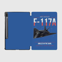 Thumbnail for F-117A Nighthawk design on blue samsung tablet tablet case