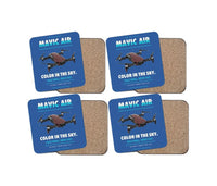 Thumbnail for DJI Mavic Air design on blue 4 pieces set coaster