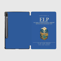 Thumbnail for El Paso International Airport (ELP) design on blue samsung tablet tablet case