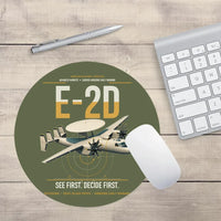 Thumbnail for E-2D Advanced Hawkeye design on green army round mouse pad