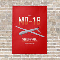 Thumbnail for MQ-1B Predator vertical canvas print - no frame - red background
