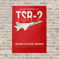 Thumbnail for BAC TSR-2 vertical canvas print - no frame - red background