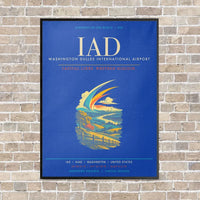 Thumbnail for Washington Dulles International Airport IAD - Canvas Framed - Blue
