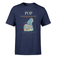 Thumbnail for Gregorio Luperón International Airport (POP) T-Shirt single-side front print in Navy Blue | gregorio-luperón-international-airport-pop-double-side-t-shirt