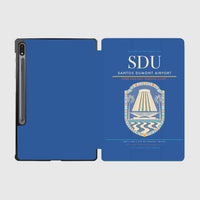 Thumbnail for Santos Dumont Airport (SDU) design on blue samsung tablet tablet case