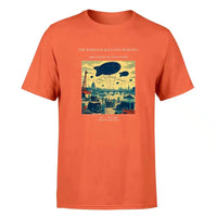 Thumbnail for VINTAGE G4521 - The Barrage Balloon Morning - Premium T-Shirt design on orange premium t shirt