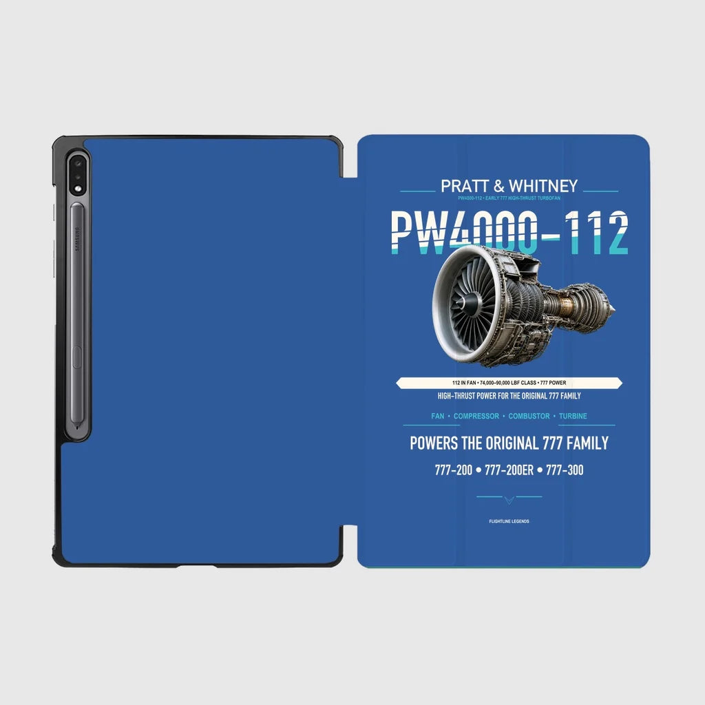 PW4000-112 design on blue samsung tablet tablet case