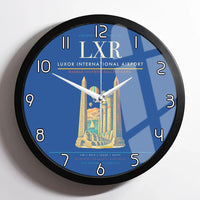 Thumbnail for Luxor International Airport (LXR) design on blue framed wall clock