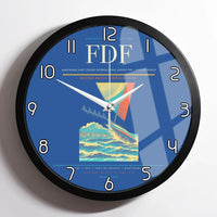 Thumbnail for Martinique Aimé Césaire International Airport (FDF) design on blue framed wall clock