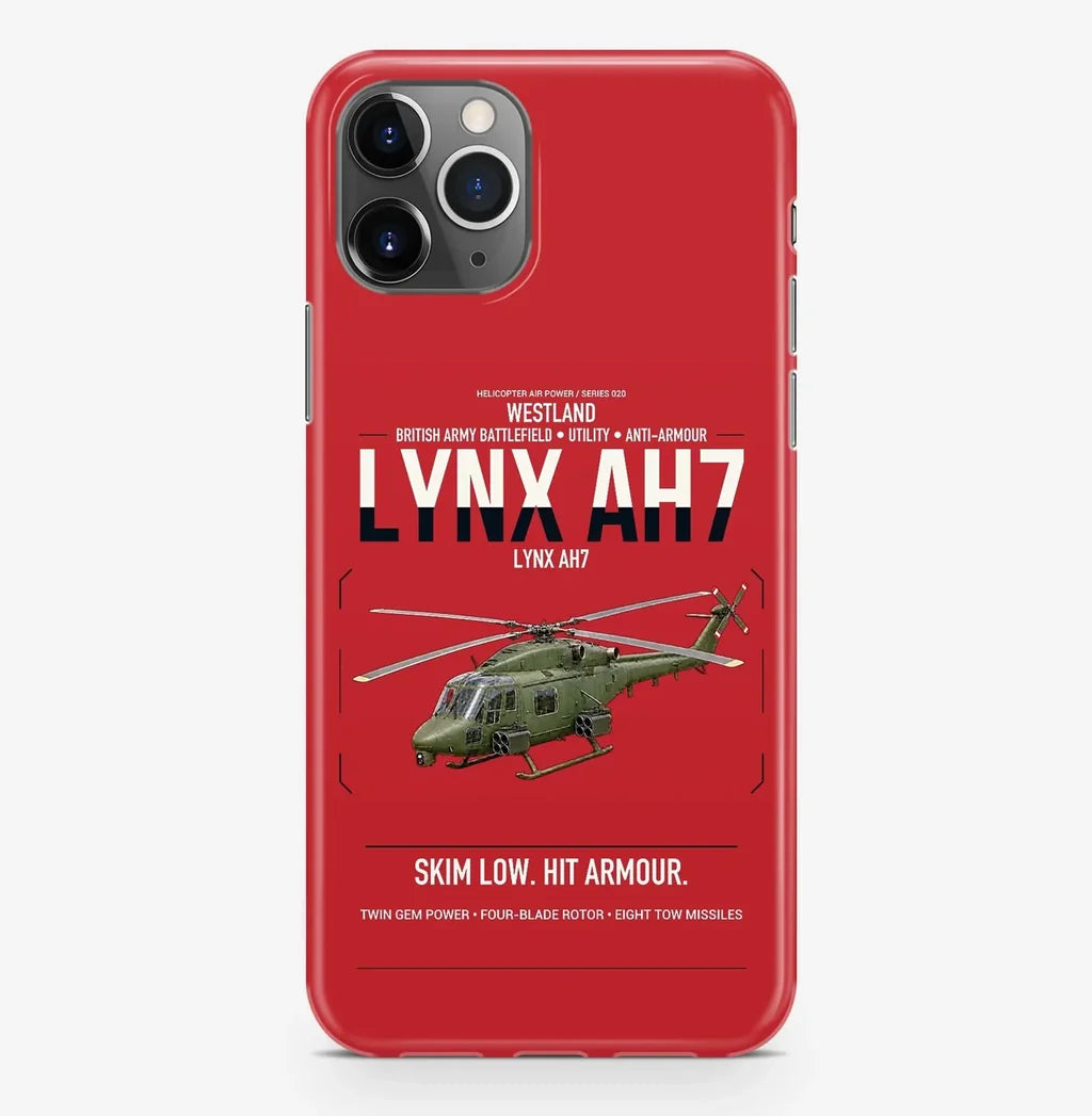 Westland Lynx AH7 design on red magsafe iphone case, for iPhone Pro Max