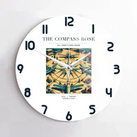 Thumbnail for VINTAGE G4139 - The Compass Rose - Designed Wall Clocks design on white no-frame
