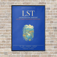 Thumbnail for Launceston Airport LST - Canvas Framed - Blue