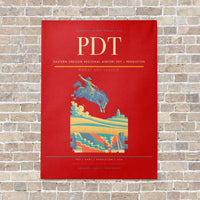 Thumbnail for Eastern Oregon Regional Airport PDT — Pendleton vertical canvas print - no frame - red background