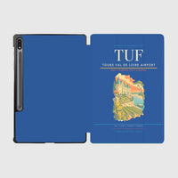 Thumbnail for Tours Val de Loire Airport (TUF) design on blue samsung tablet tablet case