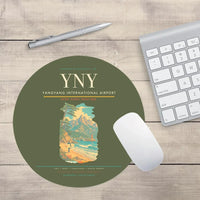 Thumbnail for Yangyang International Airport (YNY) design on green army round mouse pad