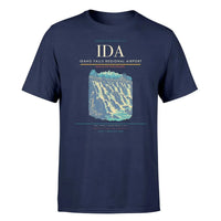 Thumbnail for Idaho Falls Regional Airport (IDA) T-Shirt single-side front print in Navy Blue | idaho-falls-regional-airport-ida-double-side-t-shirt