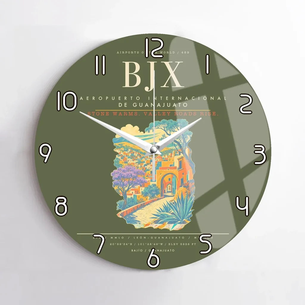 Aeropuerto Internacional de Guanajuato BJX Wall-Clock No-Frame - Green Army