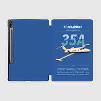 Thumbnail for Bombardier Learjet 35A design on blue samsung tablet tablet case