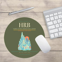 Thumbnail for Harbin Taiping International Airport (HRB) design on green army round mouse pad