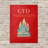 Thumbnail for Heydar Aliyev International Airport GYD — Baku vertical canvas print - no frame - red background