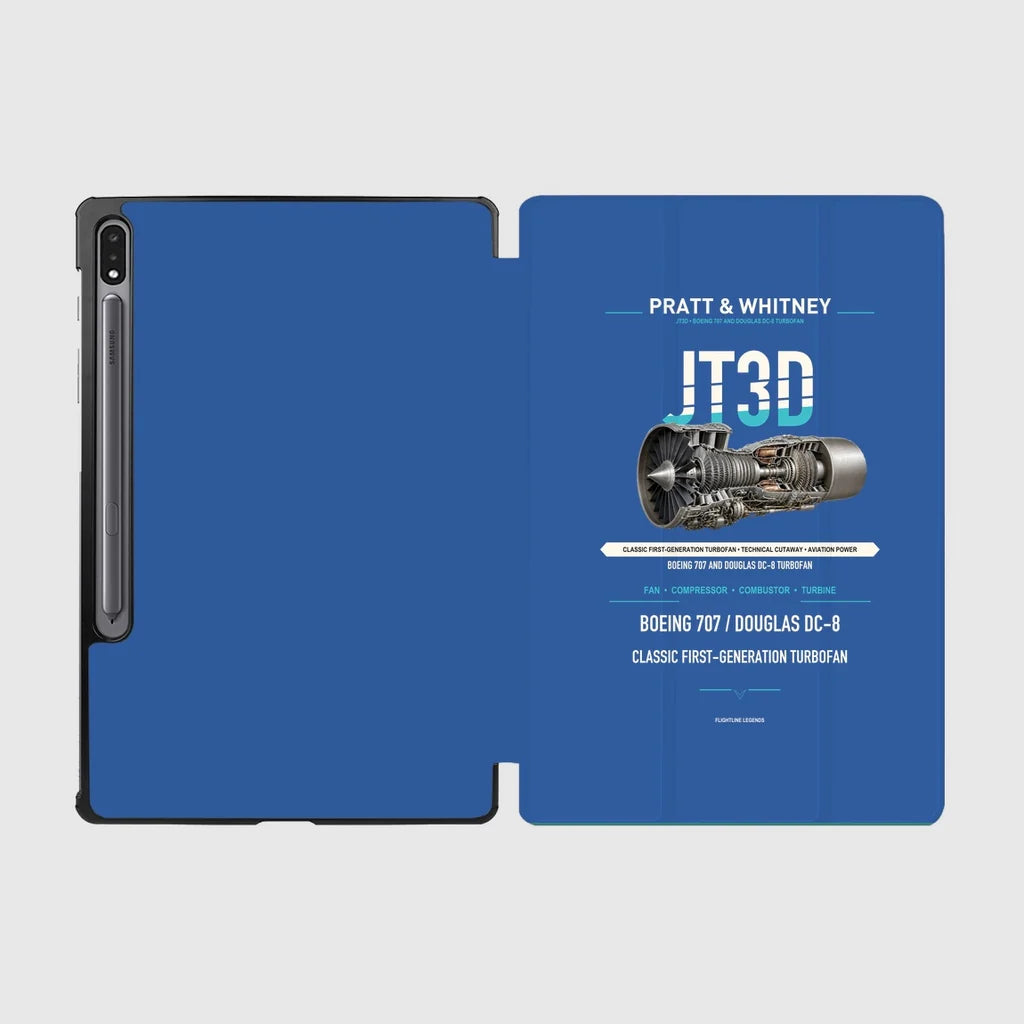 JT3D design on blue samsung tablet tablet case