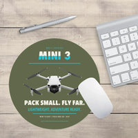 Thumbnail for DJI Mini 3 design on green army round mouse pad
