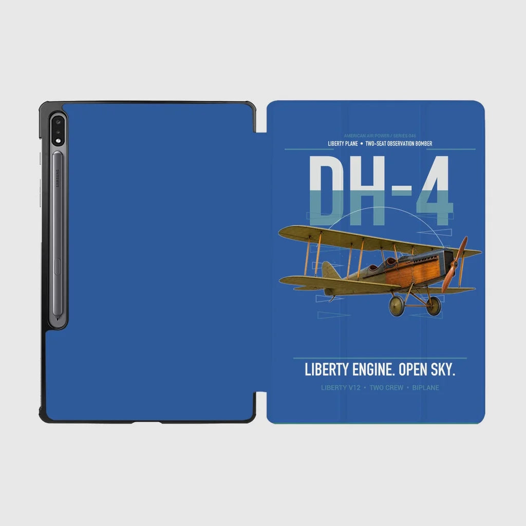 Airco DH-4 Liberty Plane design on blue samsung tablet tablet case