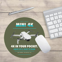 Thumbnail for DJI Mini 4K design on green army round mouse pad