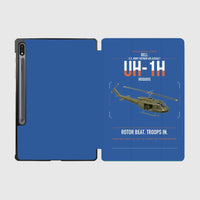 Thumbnail for Bell UH-1H Iroquois design on blue samsung tablet tablet case