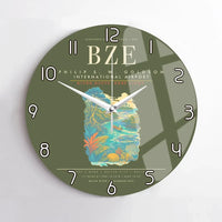 Thumbnail for Philip S. W. Goldson International Airport BZE Wall-Clock No-Frame - Green Army