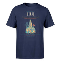 Thumbnail for Phu Bai International Airport (HUI) T-Shirt single-side front print in Navy Blue | phu-bai-international-airport-hui-double-side-t-shirt