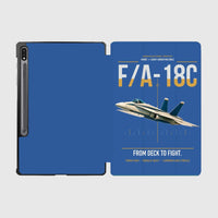 Thumbnail for F-A-18C Hornet design on blue samsung tablet tablet case