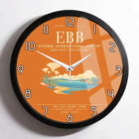 Thumbnail for Entebbe International Airport EBB Wall-Clock Framed - Orange
