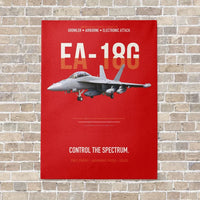 Thumbnail for EA-18G Growler Control The Spectrum vertical canvas print - no frame - red background