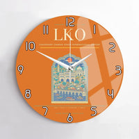 Thumbnail for Chaudhary Charan Singh International Airport LKO Wall-Clock No-Frame - Orange