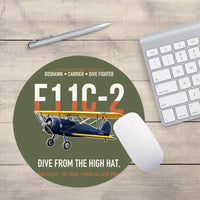 Thumbnail for F11C-2 Goshawk Dive from the High Hat design on green army round mouse pad