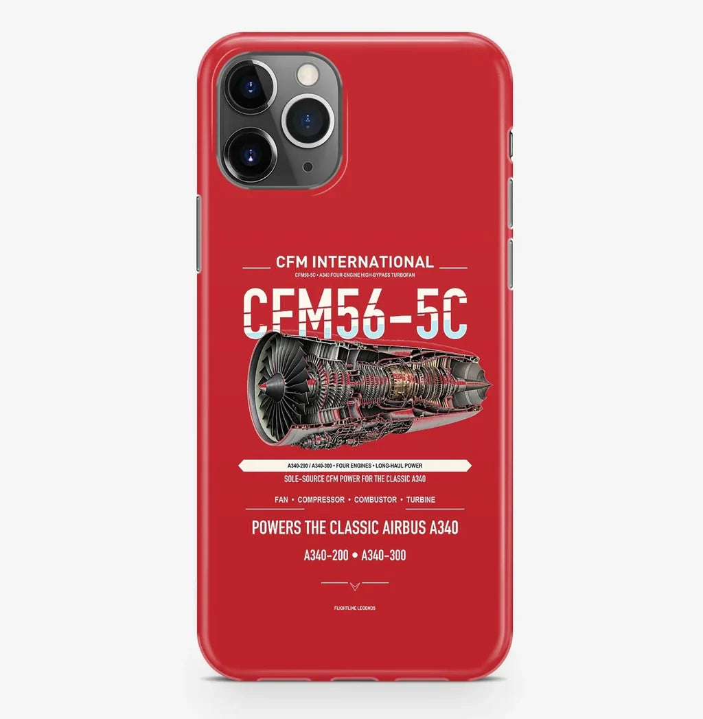 CFM56-5C Case ProMax design on red iphone case promax