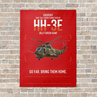 Thumbnail for Sikorsky HH-3E Jolly Green Giant vertical canvas print - no frame - red background