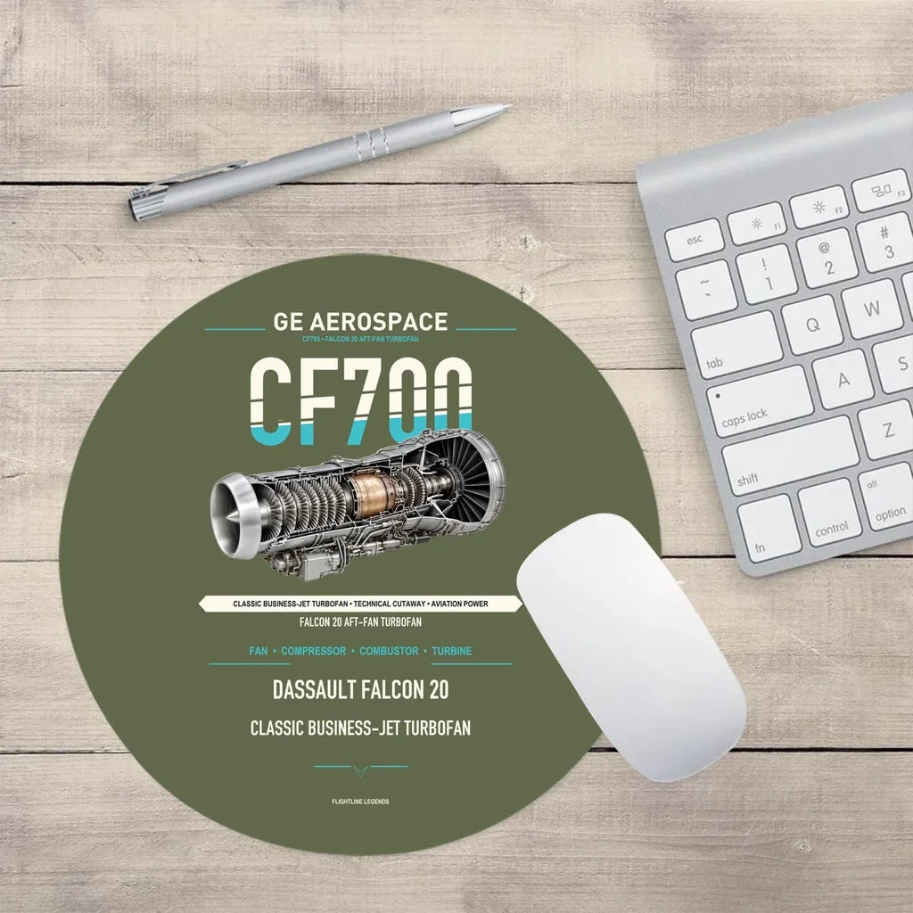 CF700 design on green army round mouse pad