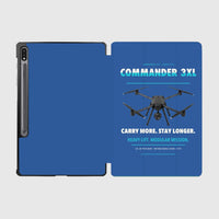 Thumbnail for Draganfly Commander 3XL design on blue samsung tablet tablet case