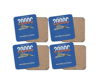 Thumbnail for Dassault Mirage 2000C RDI design on blue 4 pieces set coaster